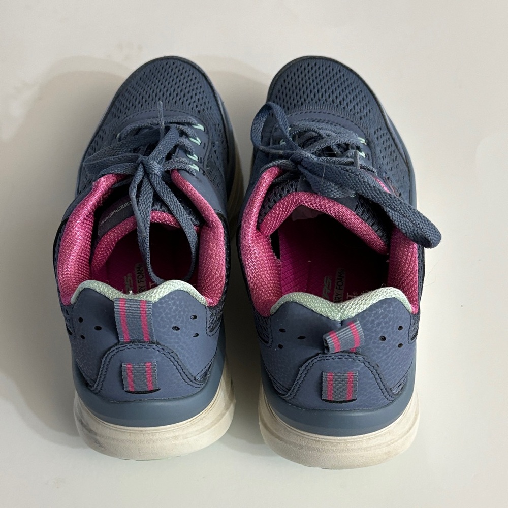 Skechers Blue and Pink Air Cooled Memory Foam Relaxed Fit Women’s Shoes 8.5 - Picture 5 of 9